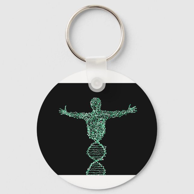 Der Biologie-DNA-Mensch Schlüsselanhänger (Vorderseite)