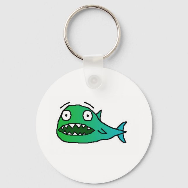 Der Bitey Fish Schlüsselanhänger (Vorderseite)