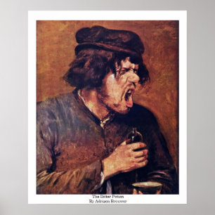 Der Bittertrunk von Adriaen Brouwer Poster