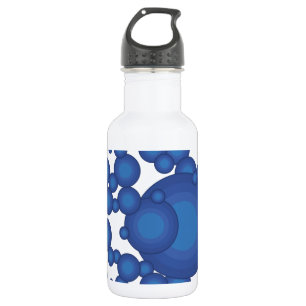 Der Blaue 70er-Jahre-Stilkreis Trinkflasche