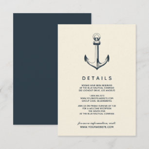 Der blaue Anker   Angaben zum Hochzeitgast Einladung