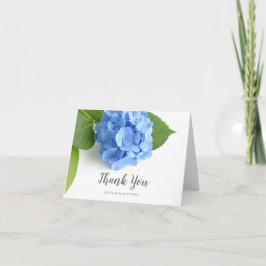 Der blaue Blumen Hydrangea danken Ihnen Dankeskarte