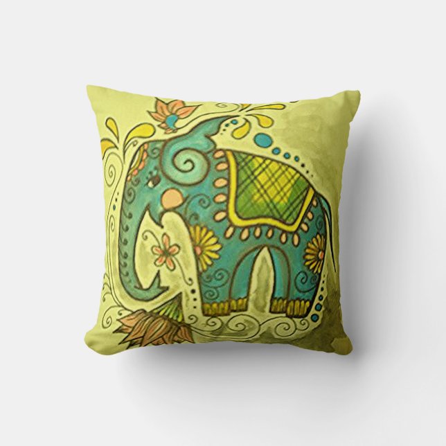 Der blaue Elefant Kissen (Vorderseite)