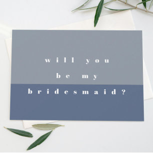 Der blaue Farbblock wird meine Bridesmaid sein Save The Date