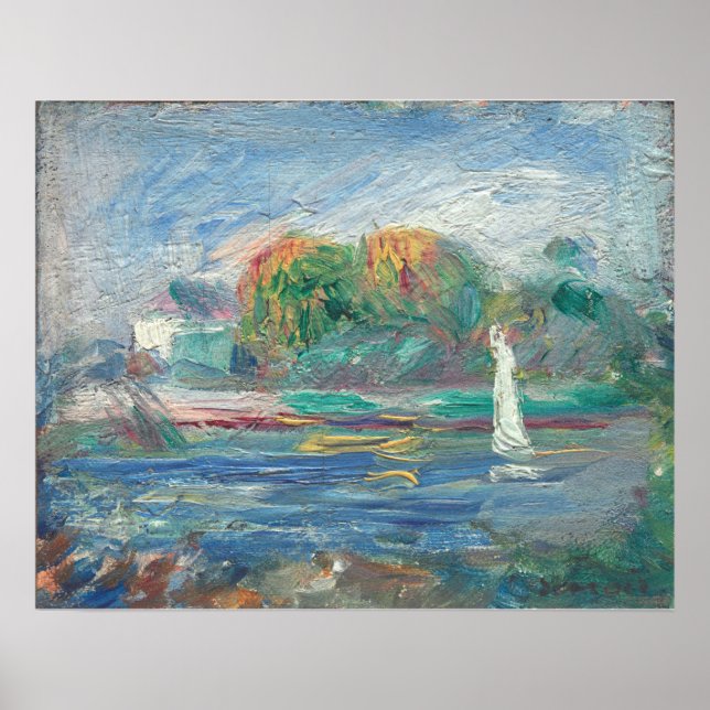 Der Blaue Fluss - Auguste Renoir Kunst Poster (Vorne)