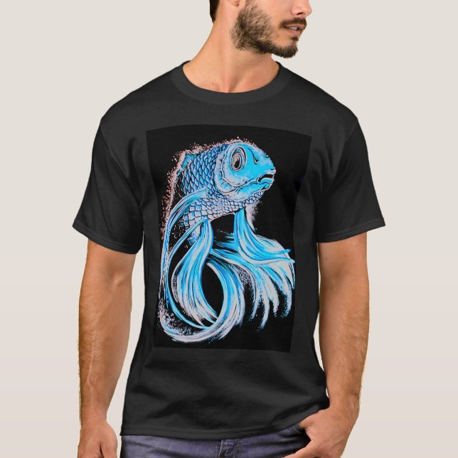 Der Blaue Koi T-Shirt (Vorderseite)