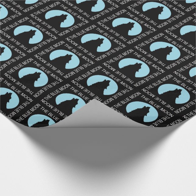 Der blaue Mond, das Halloween-Papier Geschenkpapier (Ecke)