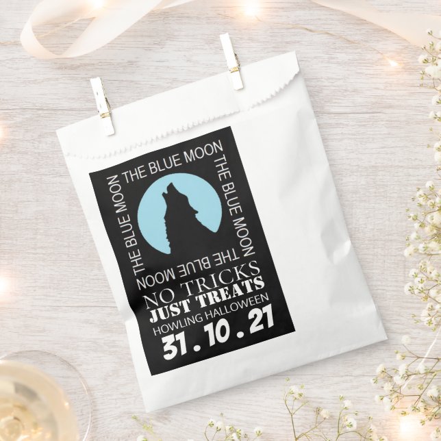 Der Blaue Mond, Halloween-Party Leckerei begünstig Geschenktütchen (Ausgeschnitten)