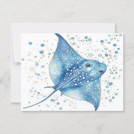 Der blaue Ray Postkarte