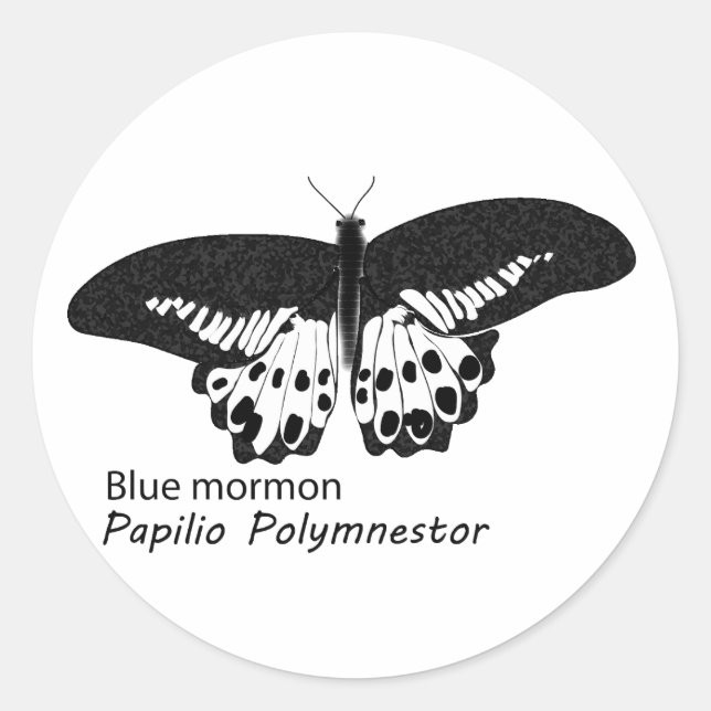 Der Blaue Schmetterling ist ein Schmetterlingsspez Runder Aufkleber (Vorderseite)