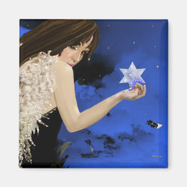 Der blaue Star Magnet