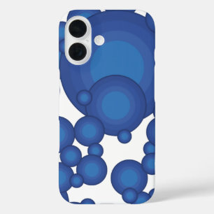 Der blaue Styling-Kreis der 70er Jahre iPhone 16 Hülle