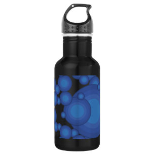 Der blaue Styling-Kreis der 70er Jahre Trinkflasche