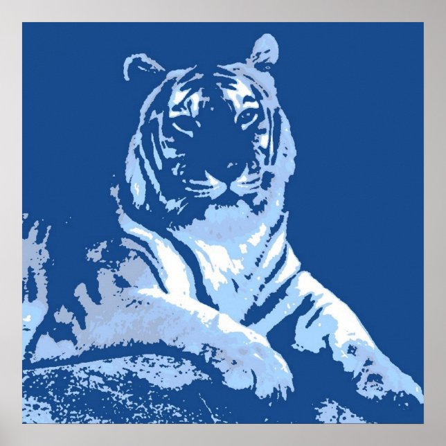 Der blaue Tiger Poster (Vorne)
