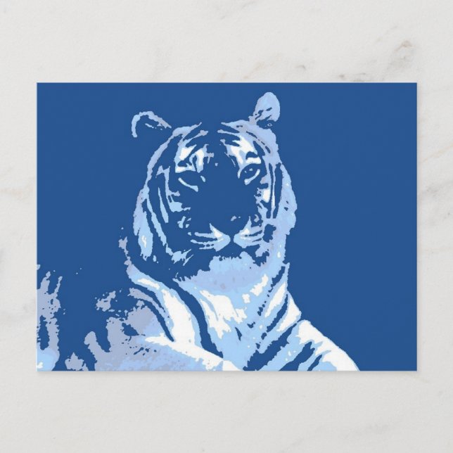 Der blaue Tiger Postkarte (Vorderseite)