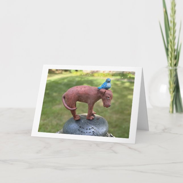 Der blaue Vogel des Glücks Karte (Vorderseite)