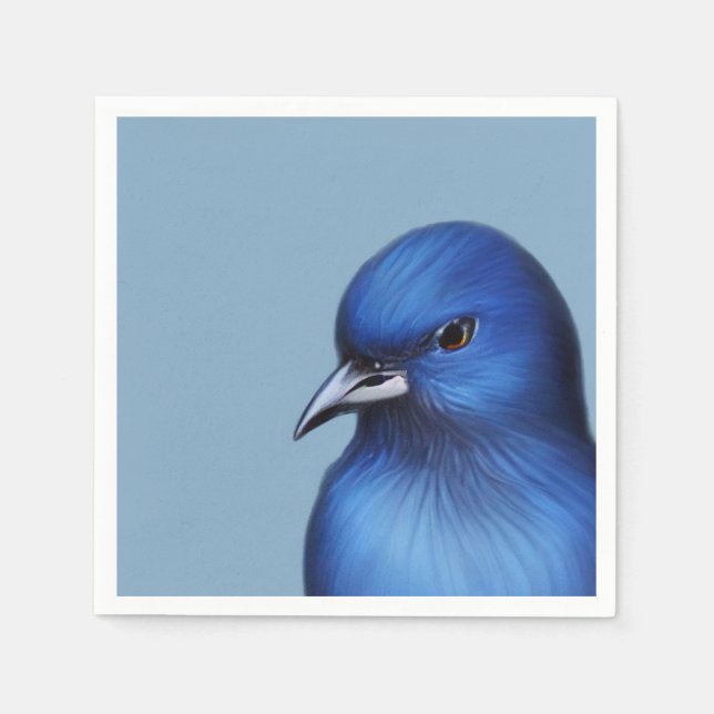 Der blaue Vogel Serviette (Vorderseite)