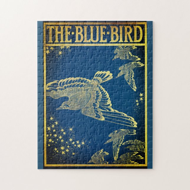 Der blaue Vogel - Vintages Buchcover (Vertikal)