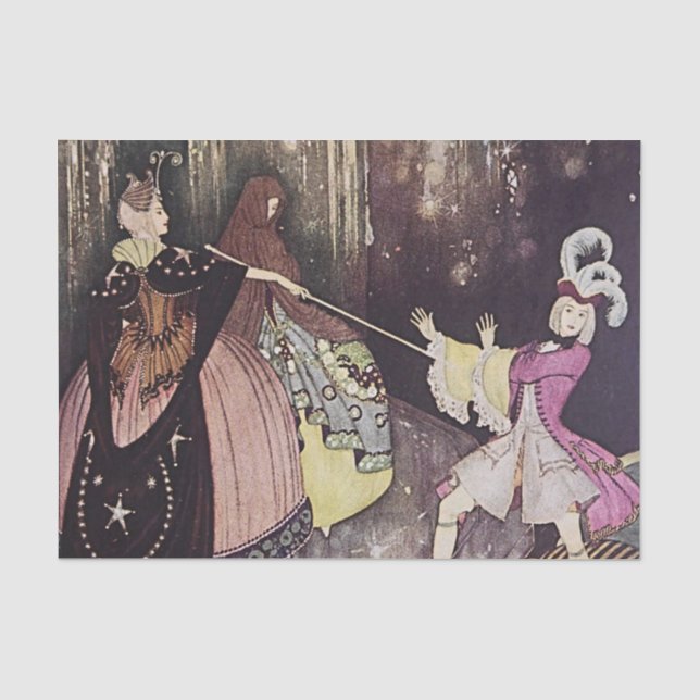 "Der Blaue Vogel" von Edmund Dulac Seidenpapier (Vorderseite)