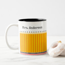 Der Bleistift-Tasse des Lehrers Zweifarbige Tasse