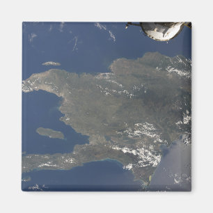 Der Blick auf die karibische Insel Hispaniola Magnet