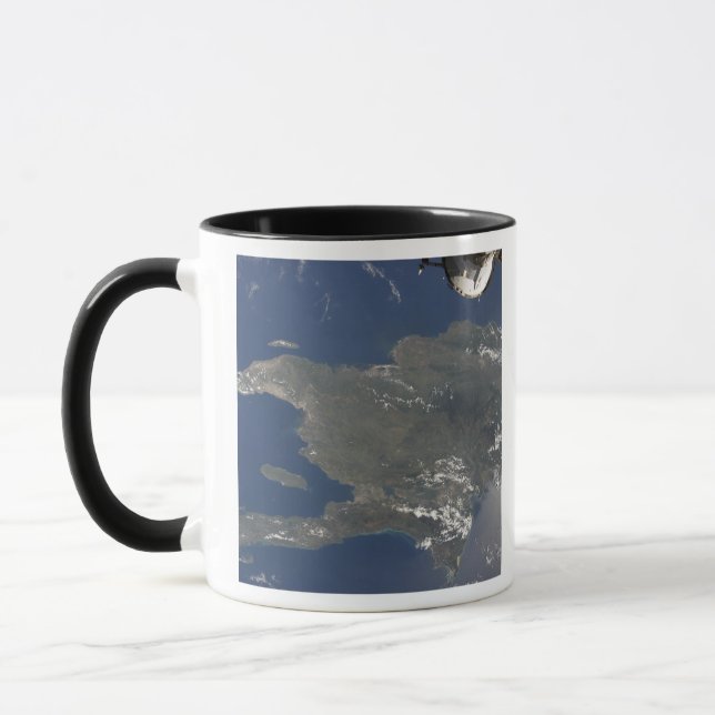 Der Blick auf die karibische Insel Hispaniola Tasse (Links)