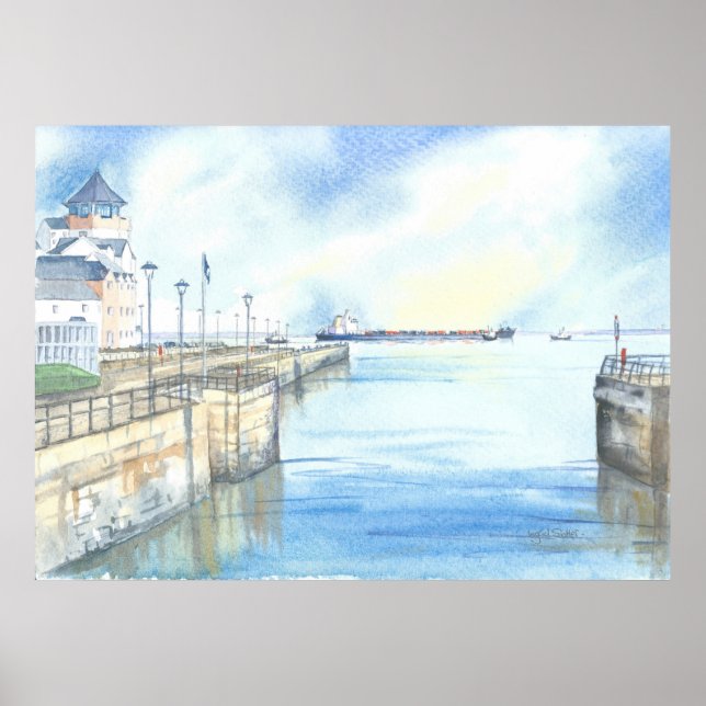 Der Blick vom Portishead Marina Poster (Vorne)