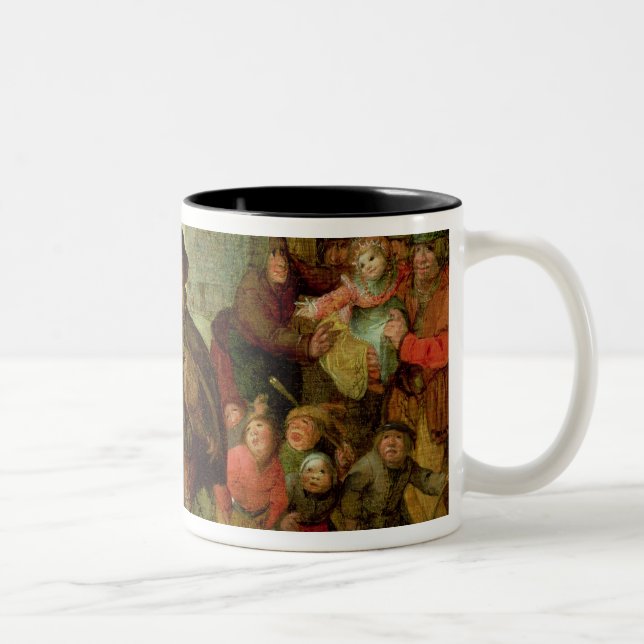 Der blinde Hurdy Gurdy Spieler Zweifarbige Tasse (Rechts)