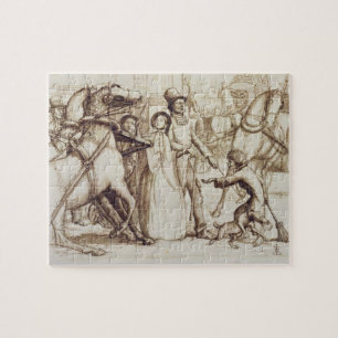 Der blinde Mann, 1853 (Stift, Tinte, Wäsche und
