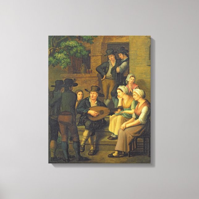Der Blinde Sänger, 1828 Leinwanddruck (Vorderseite)