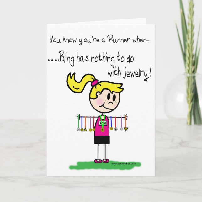Der Bling des Läufers Karte (Vorderseite)