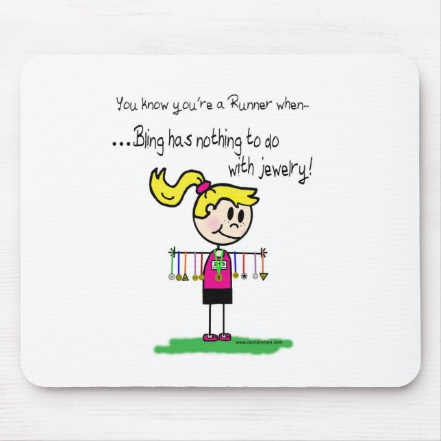 Der Bling des Läufers Mousepad (Vorne)