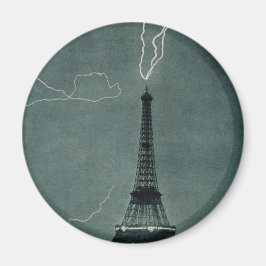 Der Blitz trifft auf den Eiffelturm Magnet