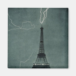 Der Blitz trifft auf den Eiffelturm Magnet