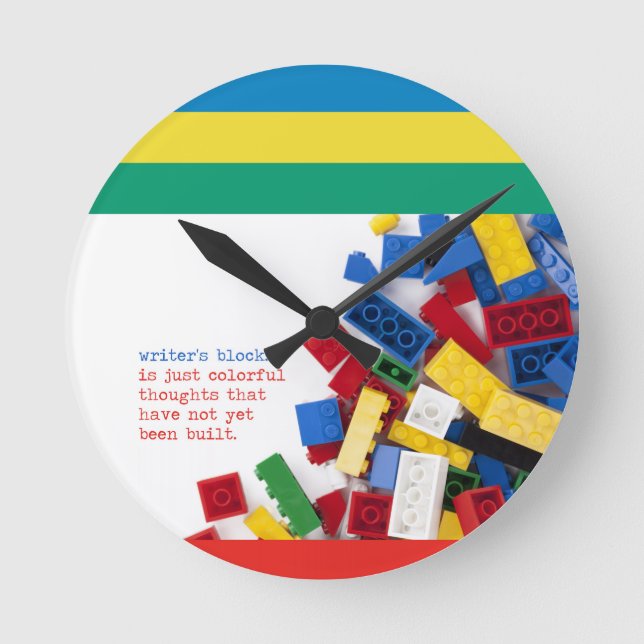 Der Block-Lösung des kreativen Verfassers Runde Wanduhr (Vorderseite)