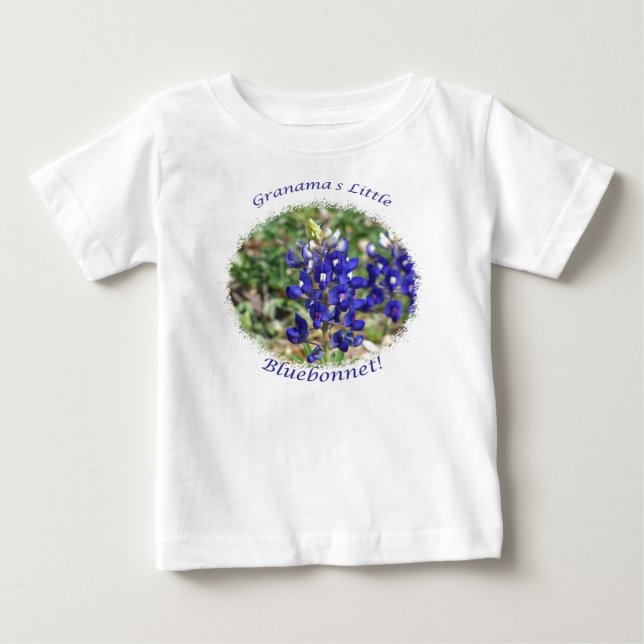 Der Bluebonnet-Baby-Shirt der Großmutter kleines Baby T-shirt (Vorderseite)