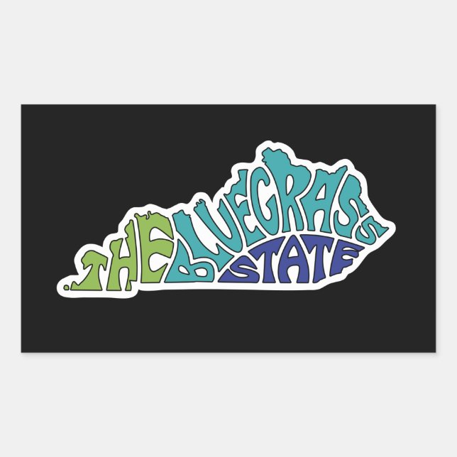 Der Bluegrass-Staat - Kentucky Rechteckiger Aufkleber (Vorderseite)