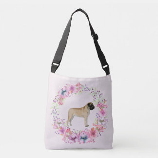 Der Blumen Mastiff kreuzen vorbei Tasche oder