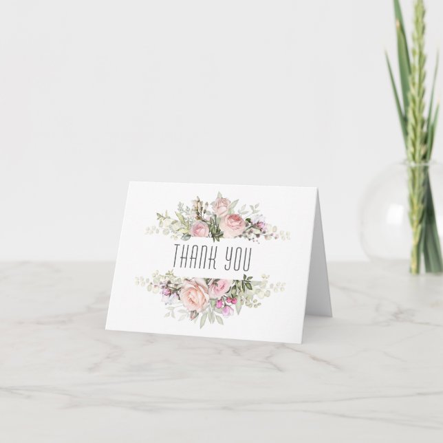 Der Blumen Sommer-Rosen-Garten danken Ihnen Karte (Vorderseite)