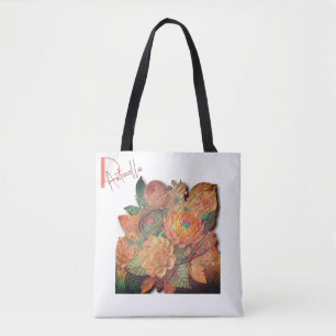 Der Blumenstrauß - Holzbemalung Tasche