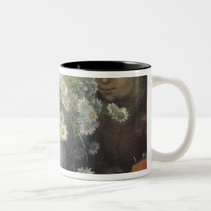 Der Blumenstrauß von Margueritas, 1866 Zweifarbige Tasse