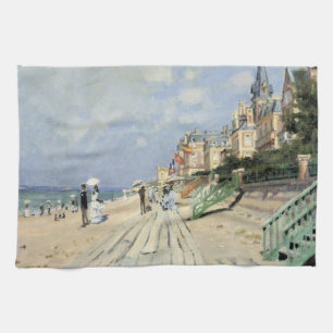 Der Boardwalk von Claude Monet in Trouville Geschirrtuch