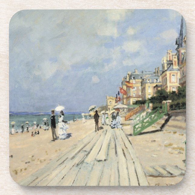 Der Boardwalk von Claude Monet in Trouville Getränkeuntersetzer (Vorderseite)