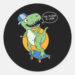 Der Boden ist Lava Skateboard Bekleidung Runder Aufkleber