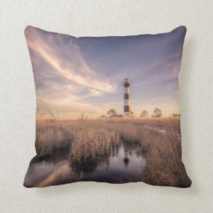Der bodie-Insel-Leuchtturm am Sonnenuntergang Kissen