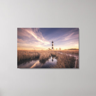 Der bodie-Insel-Leuchtturm am Sonnenuntergang Leinwanddruck