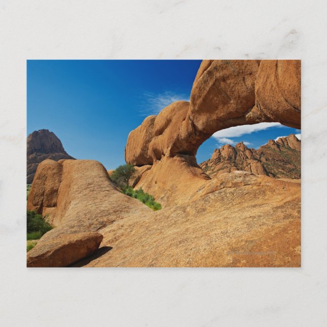 der Bogen bei Spitzkoppe oder Spitzkuppe, arid Postkarte (Vorderseite)