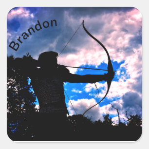 Der Bogenschütze Quadratischer Aufkleber