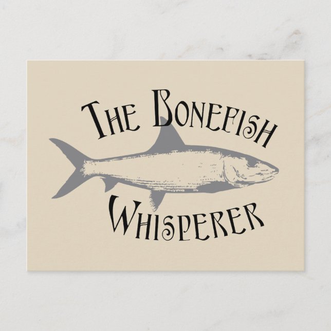 Der Bonefish Whisperer Funny Ocean Fishing Postkarte (Vorderseite)