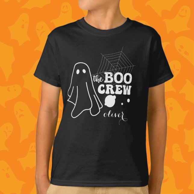 Der Boo Crew White Halloween Family Matching Boy T-Shirt (Von Creator hochgeladen)